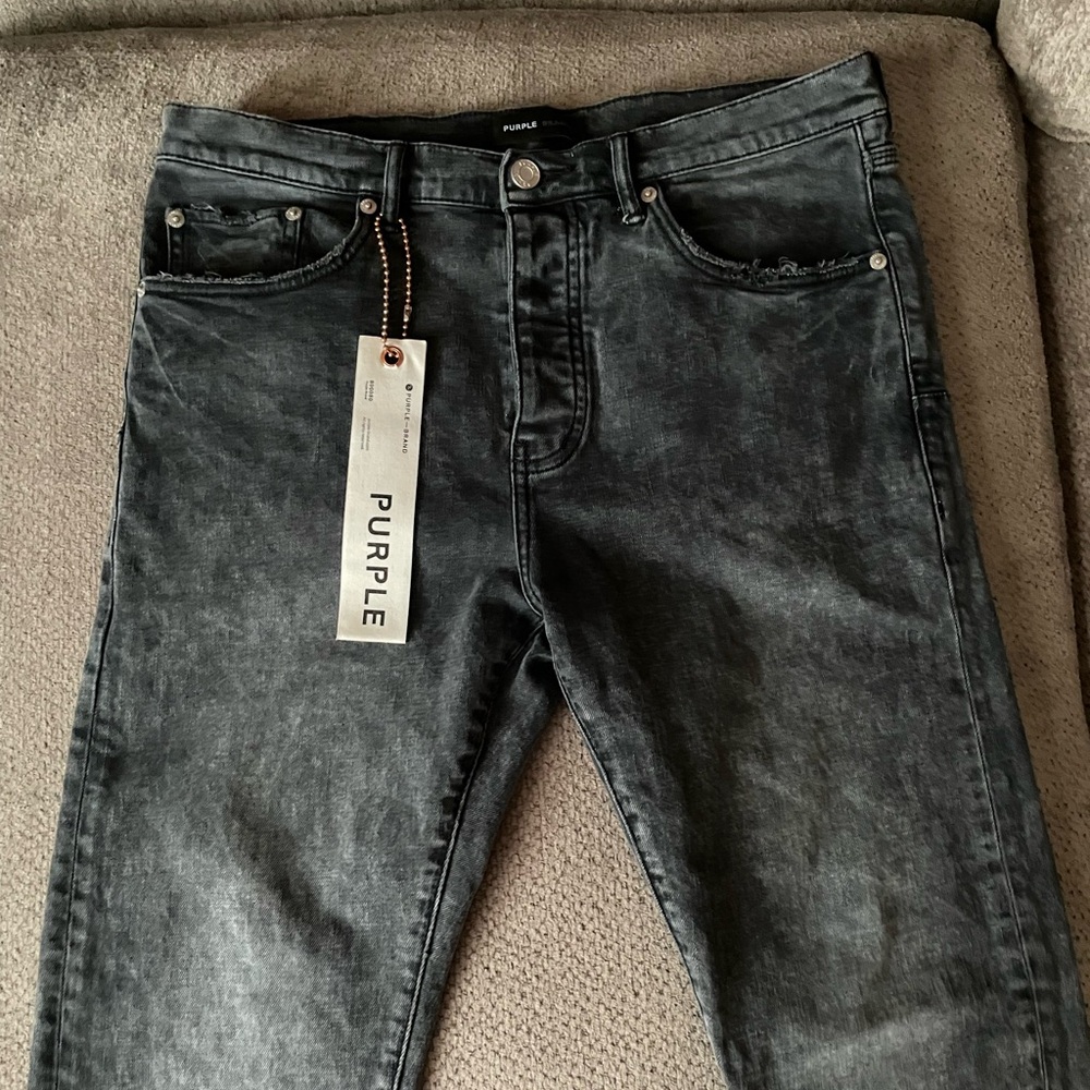 Purple Black Denim Jeans
